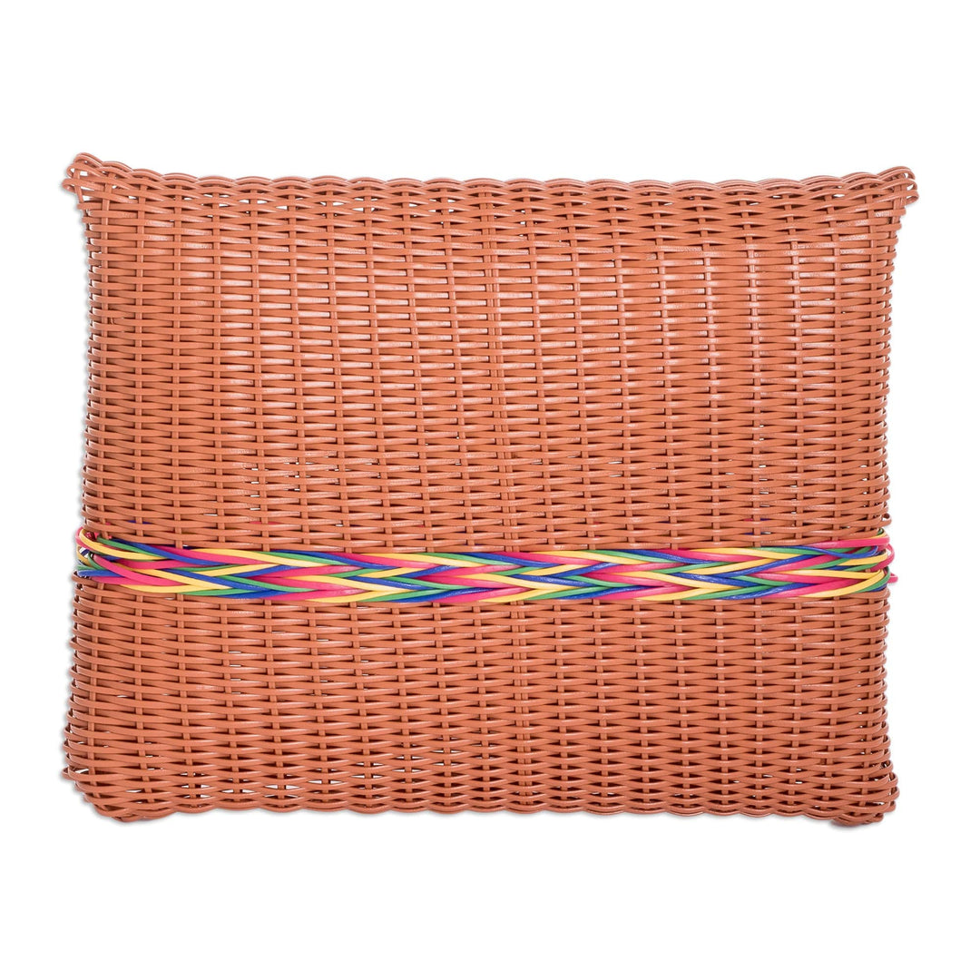 Brown Eco-Friendly Handwoven Document Case - Organized