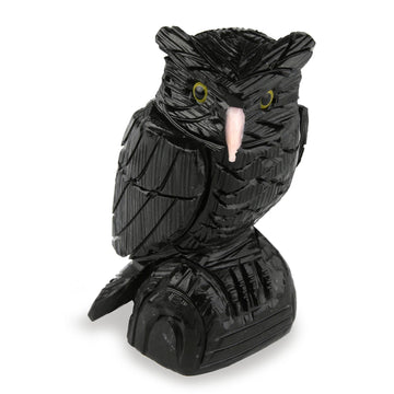 Onyx Bird Sculpture - Owl Guardian