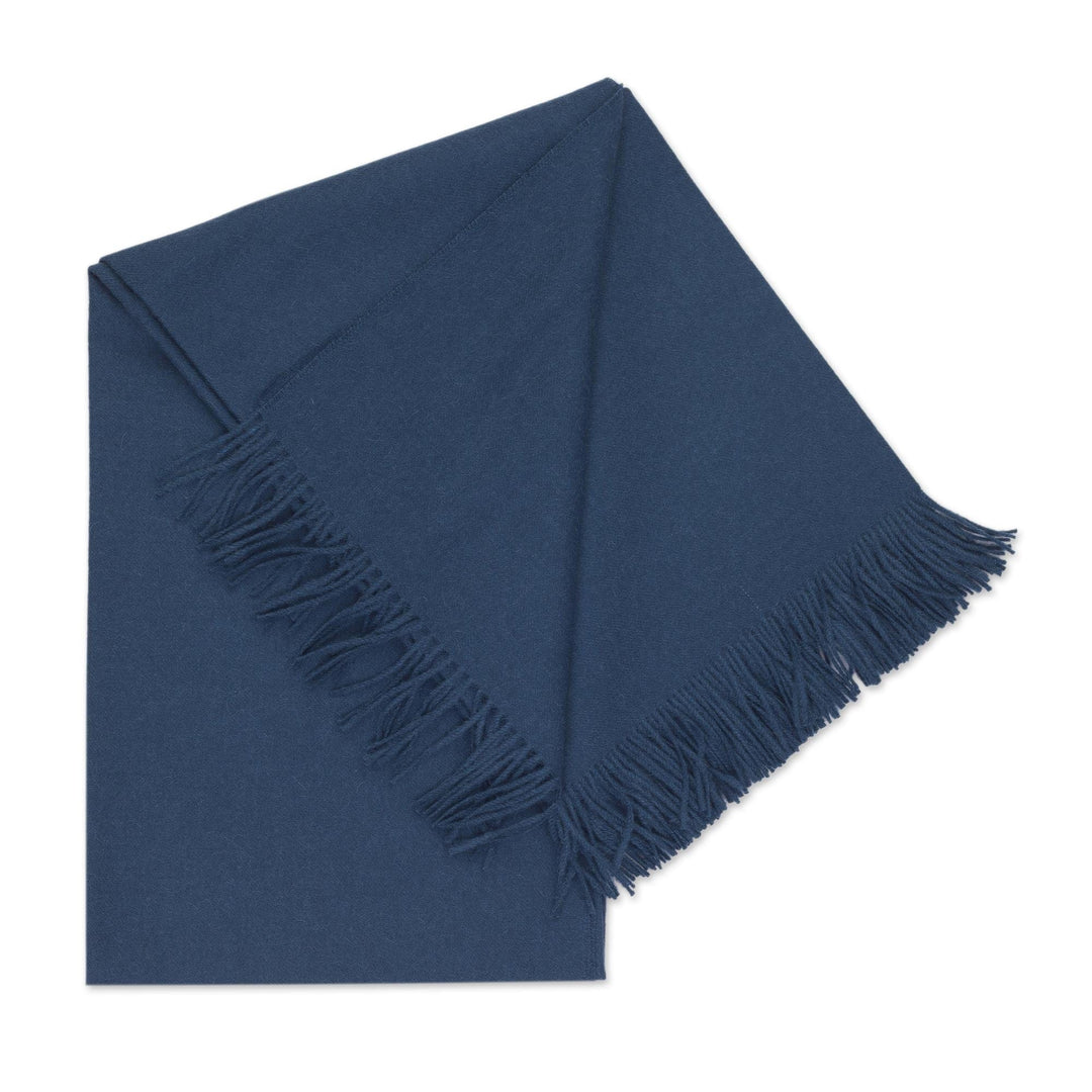 100% Baby Alpaca Throw Blanket - Blissful Dream in Teal