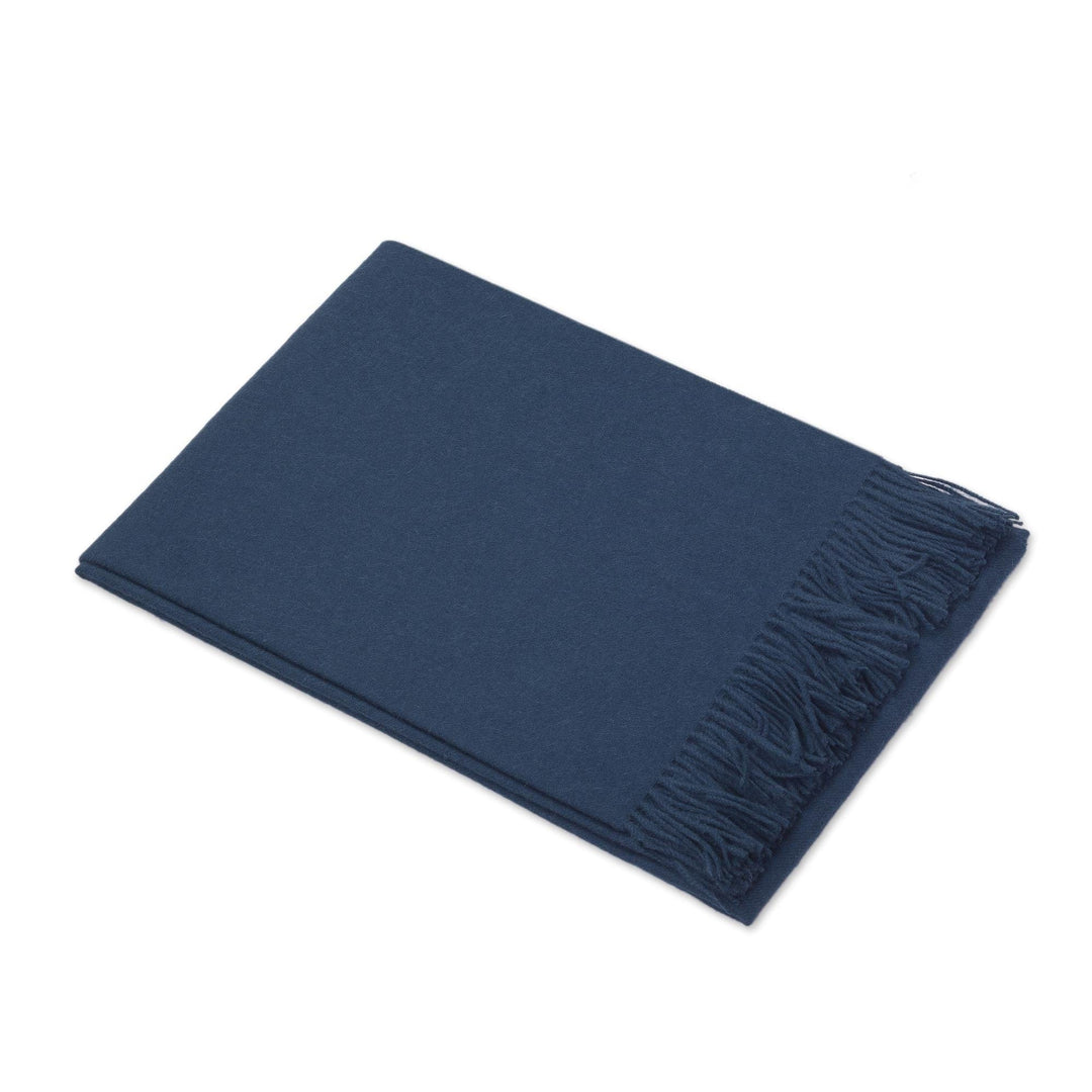 100% Baby Alpaca Throw Blanket - Blissful Dream in Teal