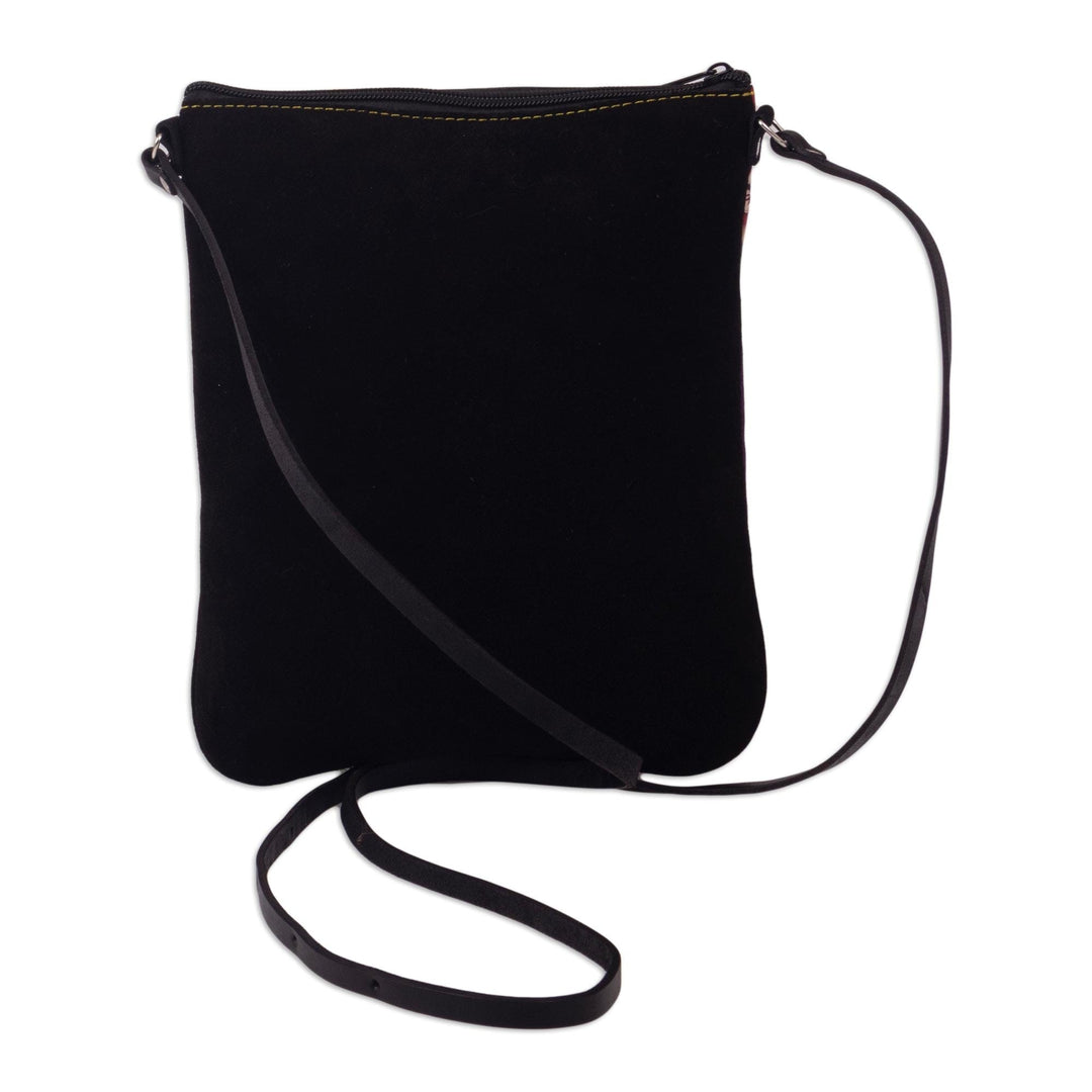 Suede Shoulder Bag - Traveling Llama