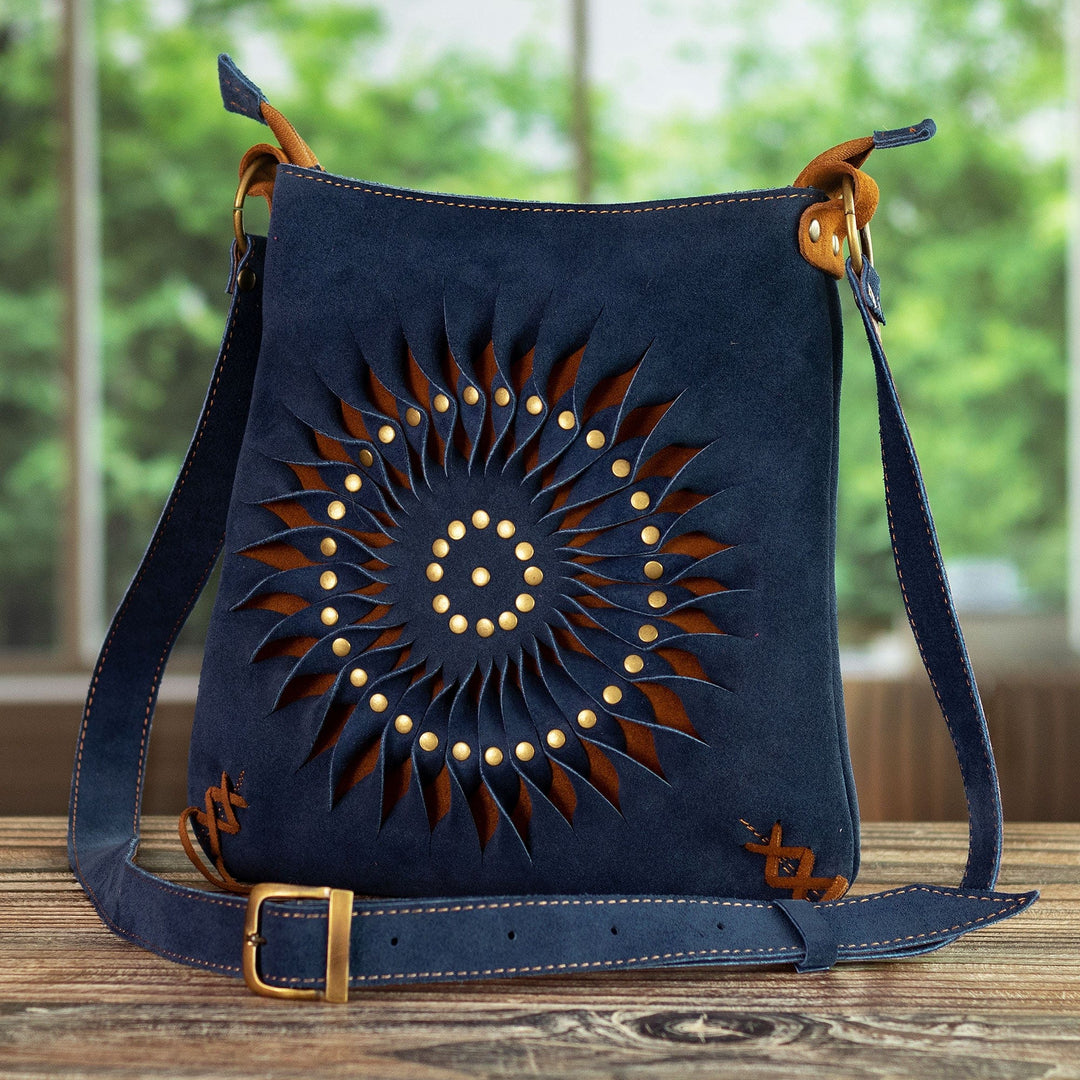Shoulder Bag with Adjustable Strap - Water Spiral