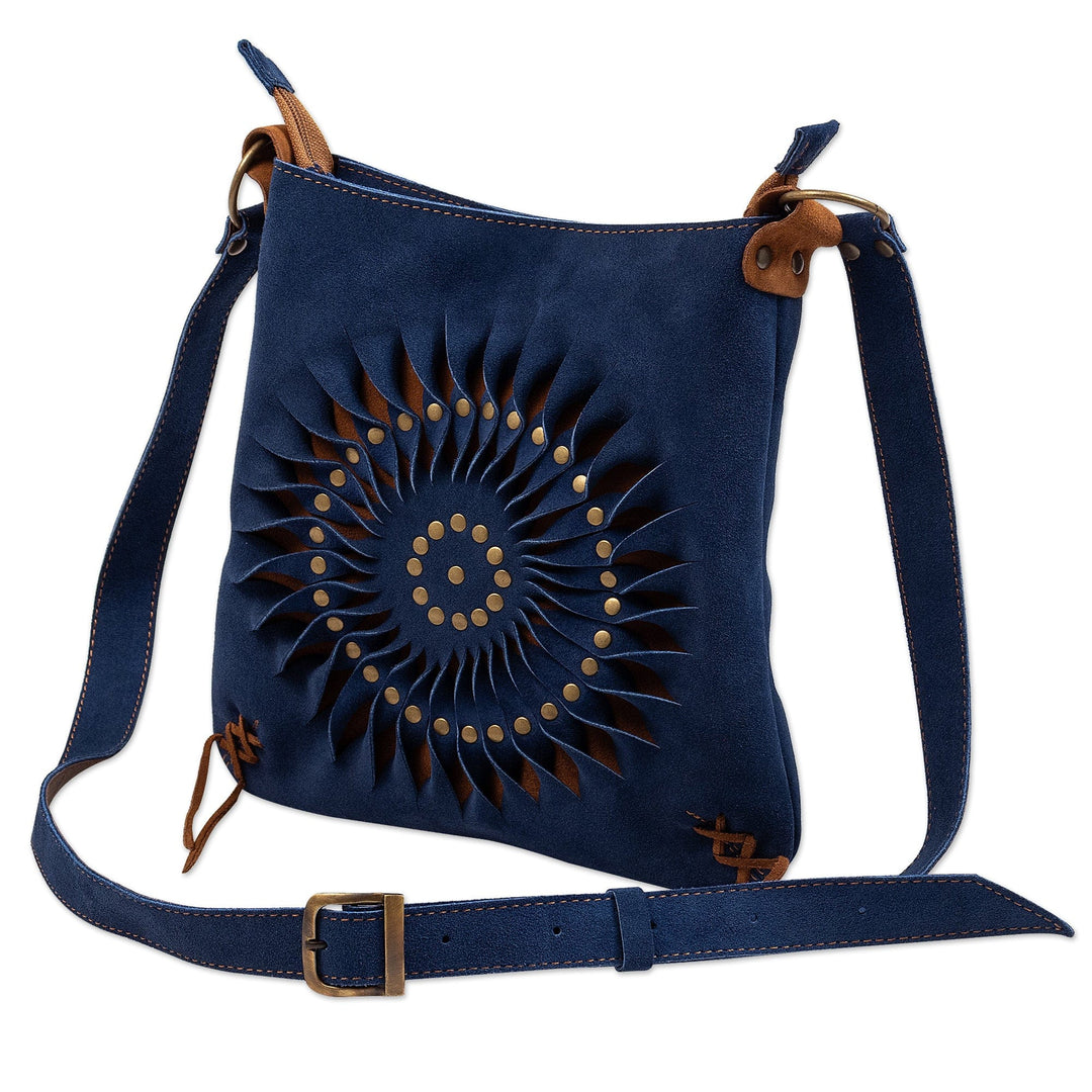 Shoulder Bag with Adjustable Strap - Water Spiral
