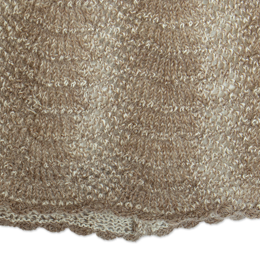 100% Baby Alpaca Hat - Cozy Mushroom