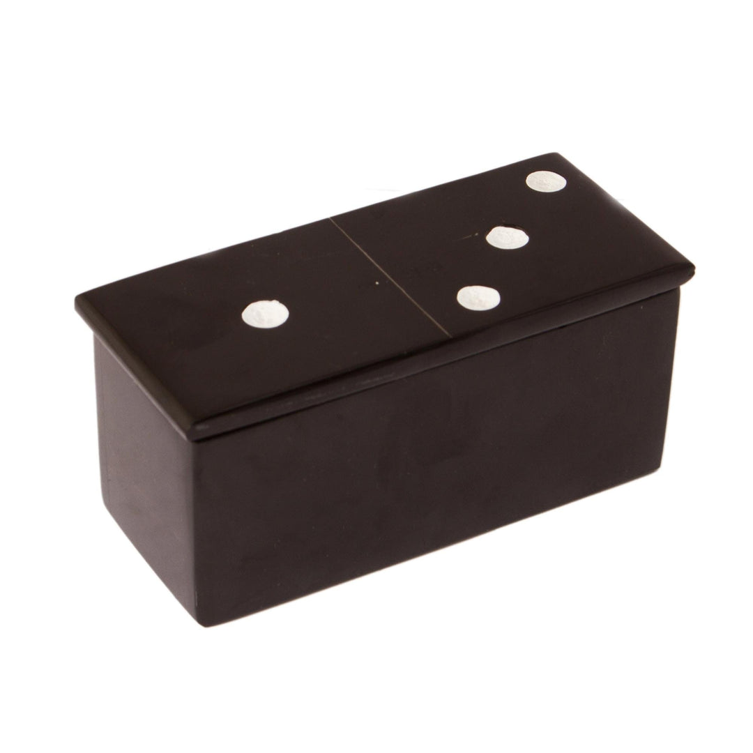 Black Marble Domino Set - Strategic Chance