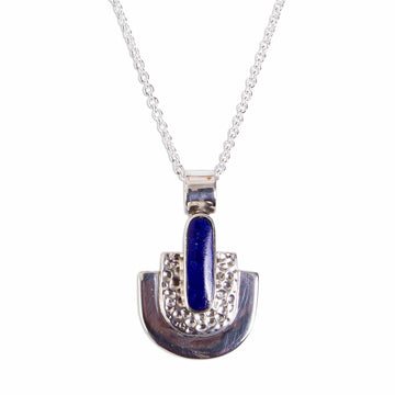 Lapis Lazuli Pendant Necklace - Huipil Style