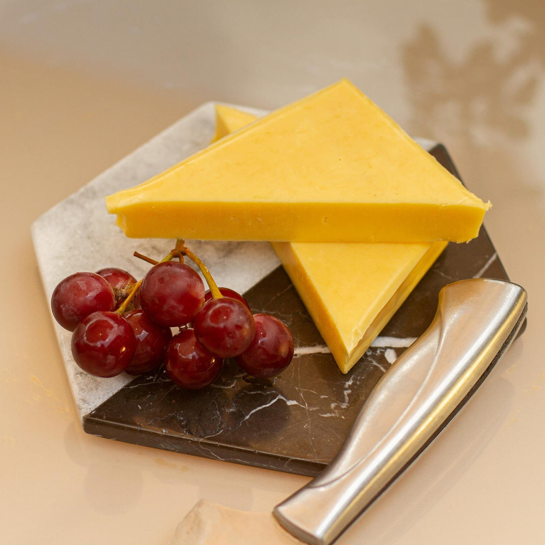 Artisan Crafted Marble Cheese Board in Black and White - Opposites Attract