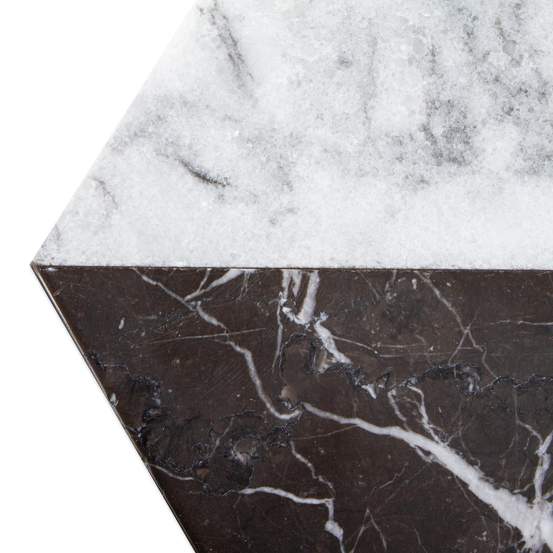 Artisan Crafted Marble Cheese Board in Black and White - Opposites Attract