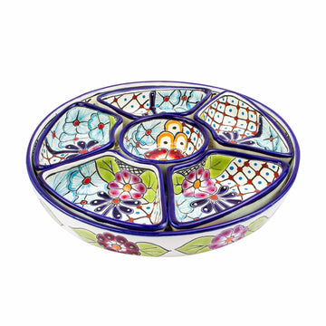 Multi-Piece Ceramic Appetizer Platter - Colors of Mexico