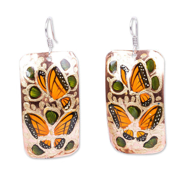 Reclaimed Copper Earrings - Jasmine Butterflies