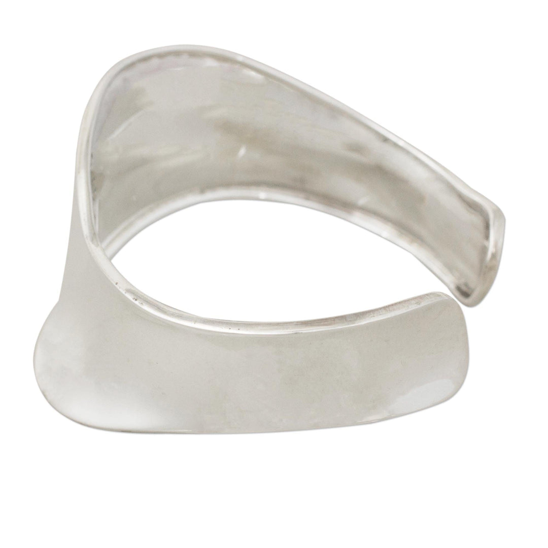 Sterling silver cuff bracelet - Silver Ribbon