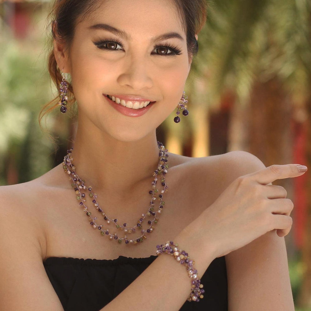Pearl and Amethyst Bracelet - Mystic Passion