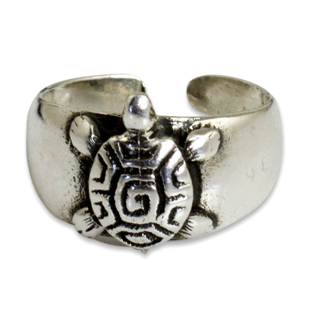 Sterling Silver Turtle Toe Ring - Walk Slowly