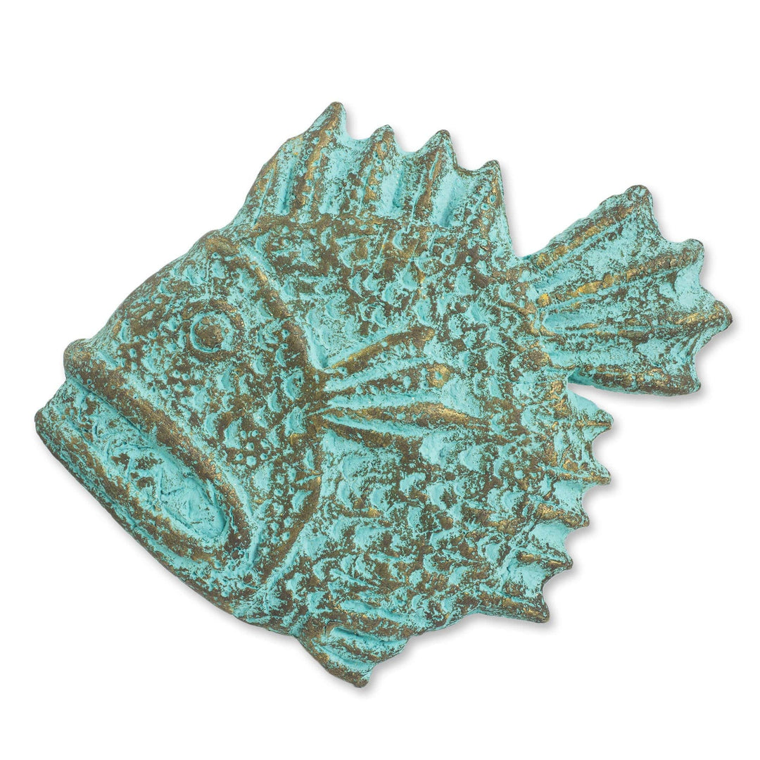 Thai Recycled Paper Wall Sculpture of Green Piranha Fish - Fierce Piranha