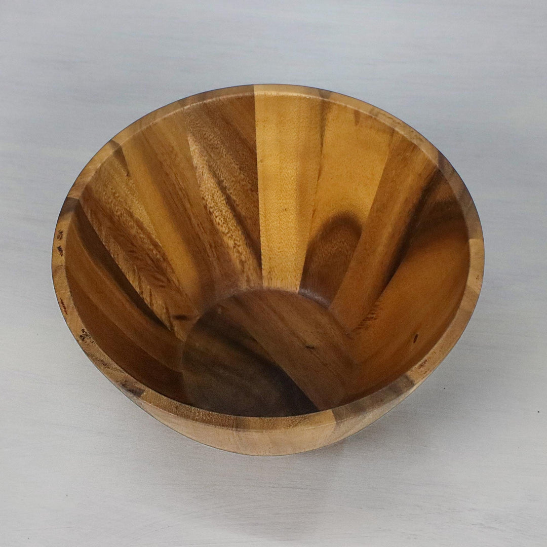 3 Quart Conical Wood Serving Bowl - Conical Nature