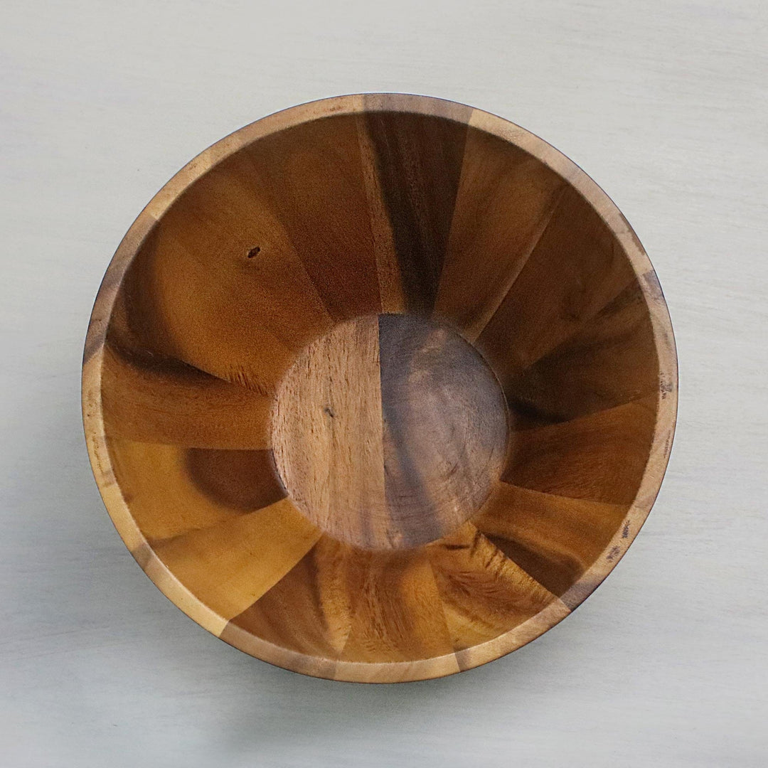 3 Quart Conical Wood Serving Bowl - Conical Nature