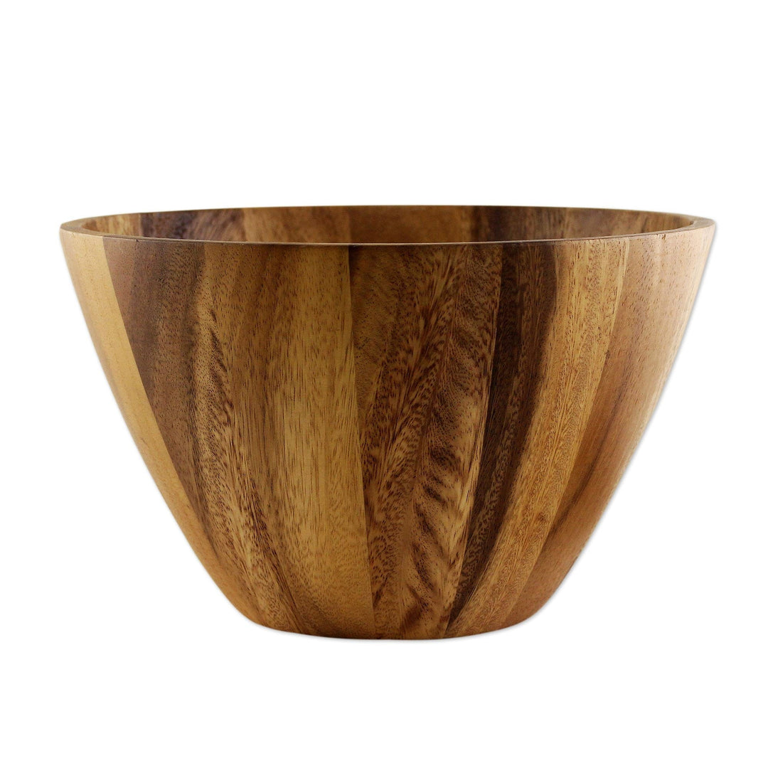 3 Quart Conical Wood Serving Bowl - Conical Nature