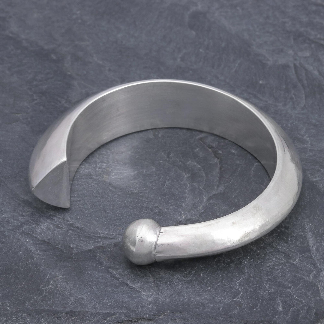 Hill Tribe Sterling SIlver Crescent Cuff Bracelet - Crescent Point