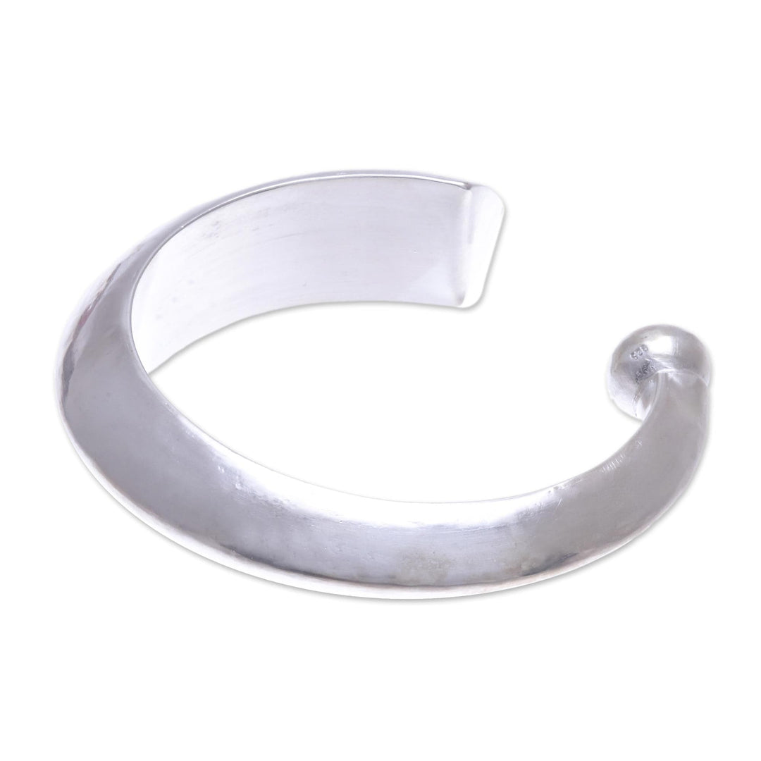 Hill Tribe Sterling SIlver Crescent Cuff Bracelet - Crescent Point