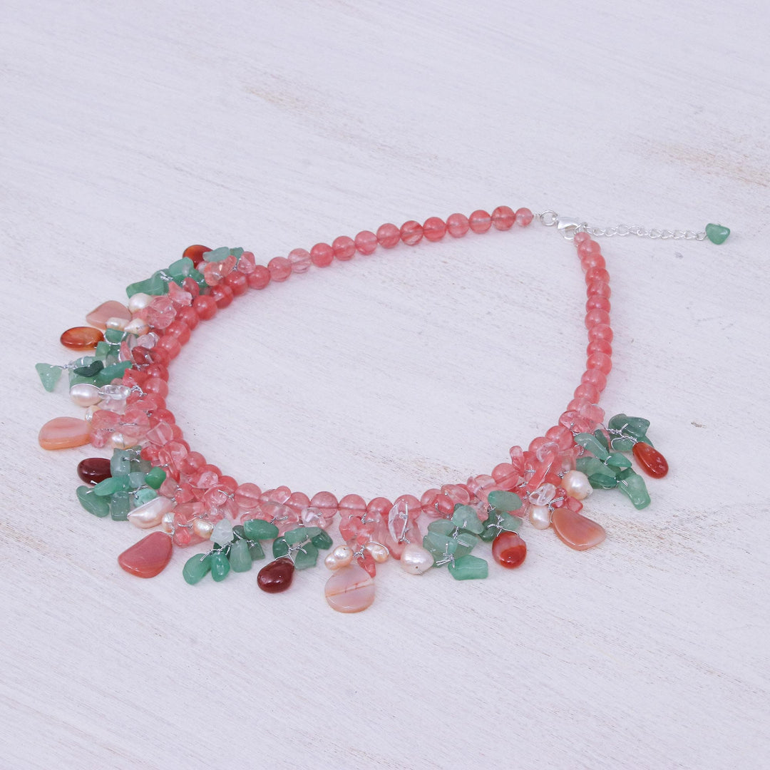 Colorful Multi-gemstone Beaded Necklace - Candy Girl