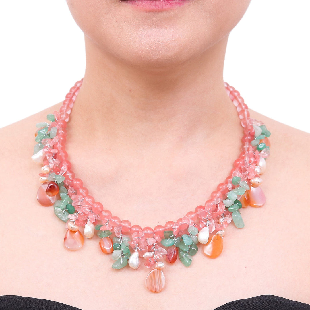 Colorful Multi-gemstone Beaded Necklace - Candy Girl