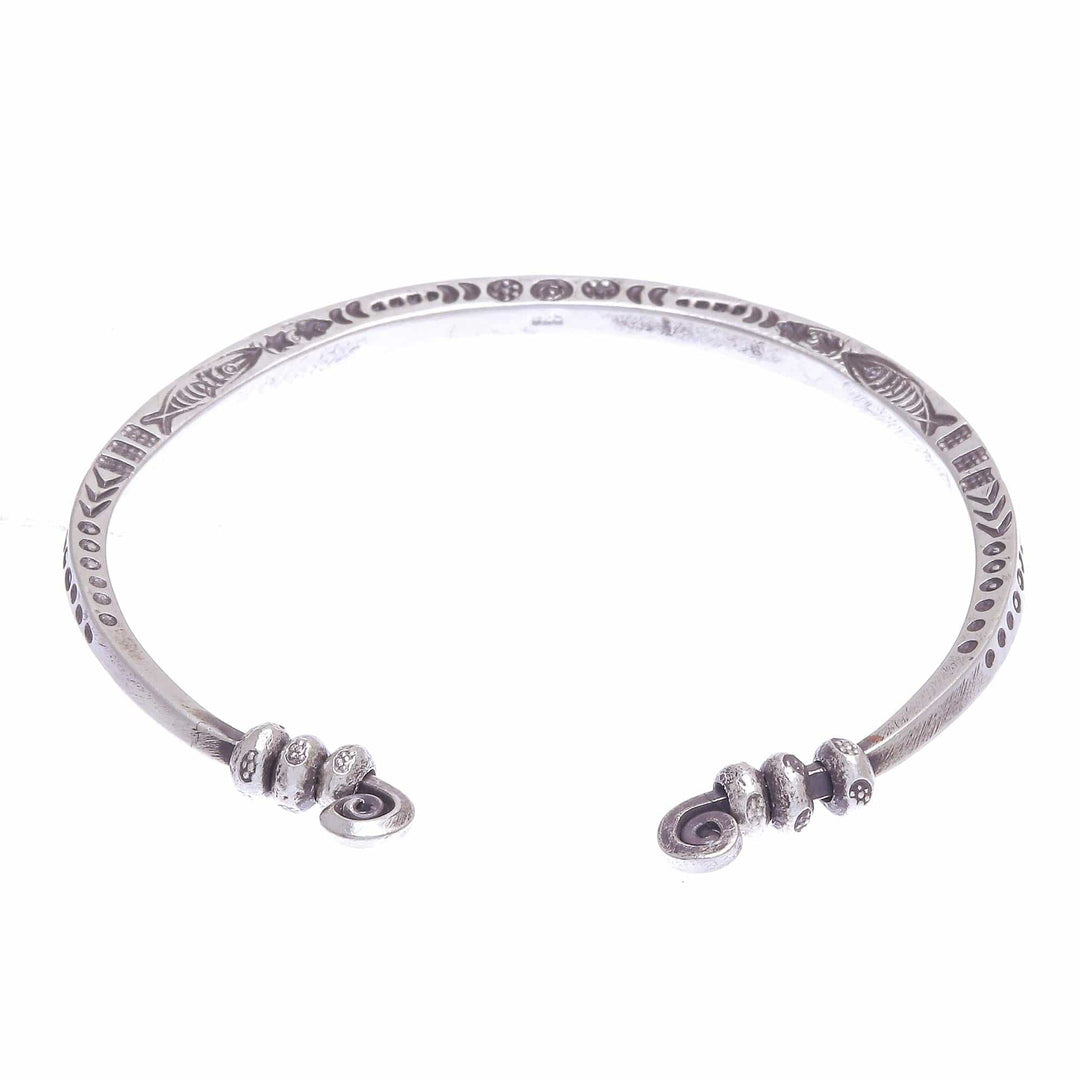 Hand Crafted Sterling Silver Cuff Bracelet - Beauty Mark