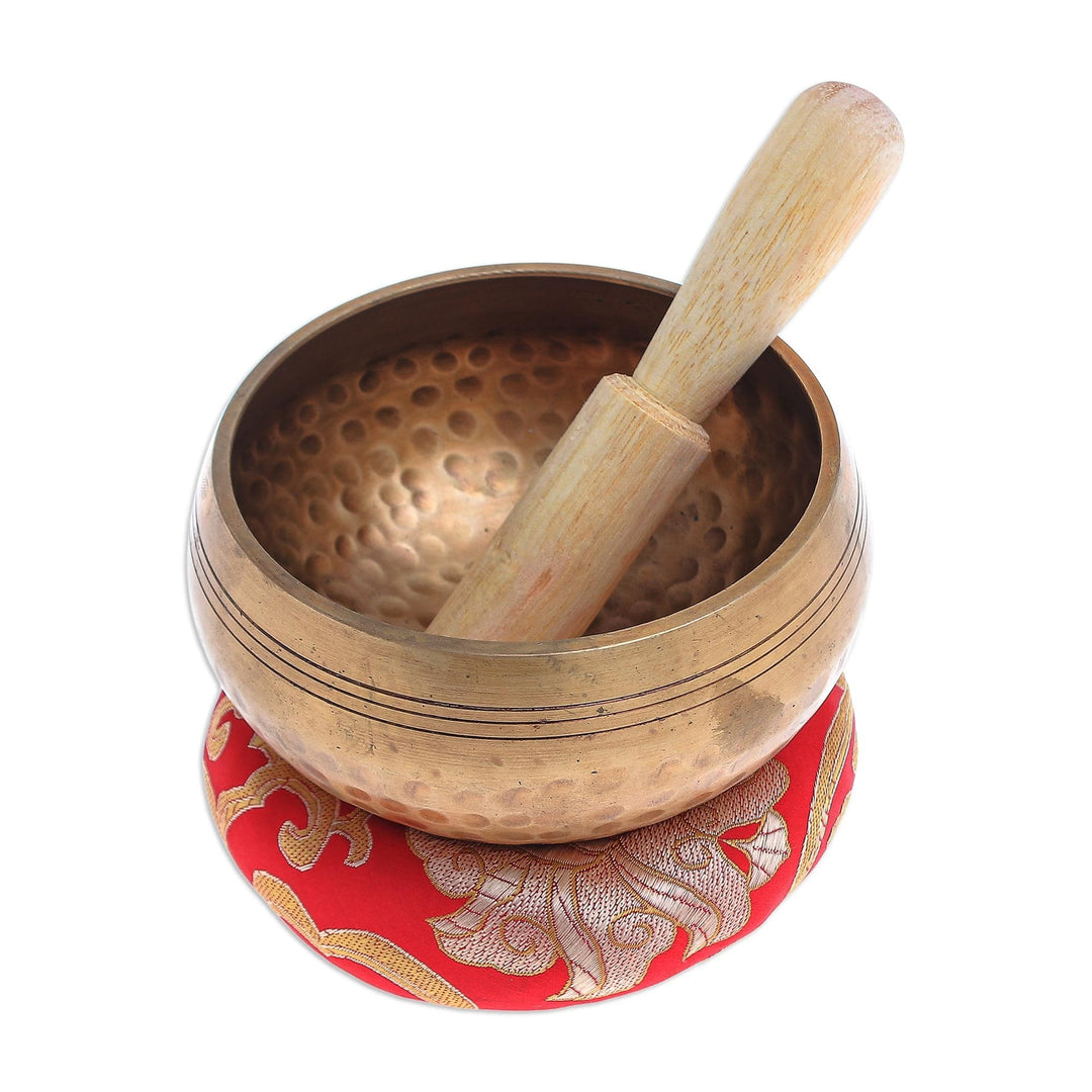 Handmade Brass Alloy Singing Bowl Set (3 Pcs) - Hammered Mantra