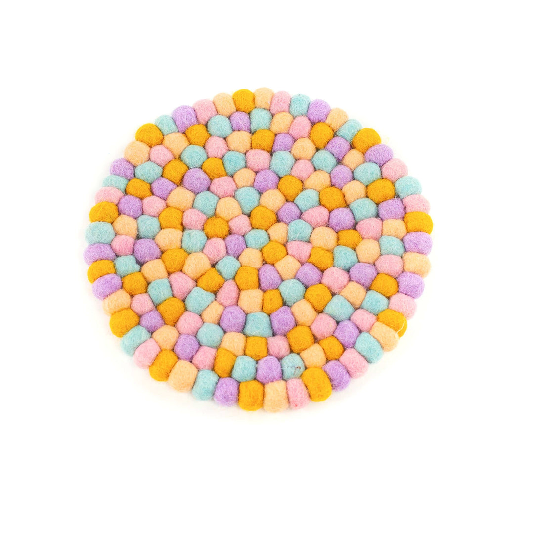 Felt Pom Pom Trivet - Springtime