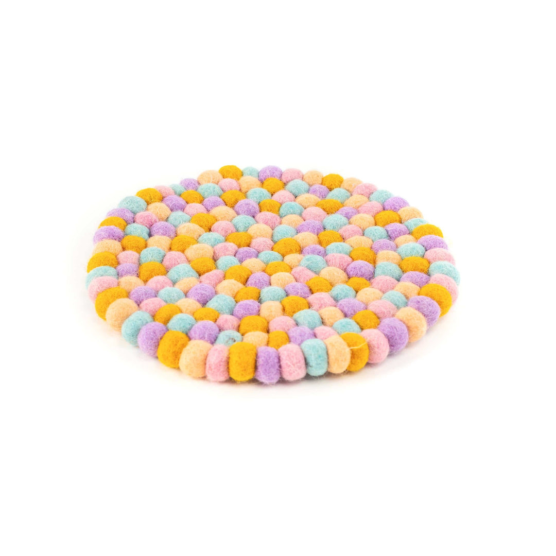 Felt Pom Pom Trivet - Springtime