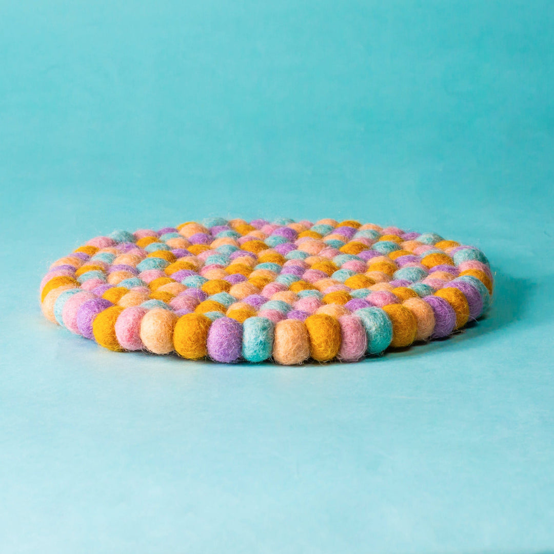 Felt Pom Pom Trivet - Springtime