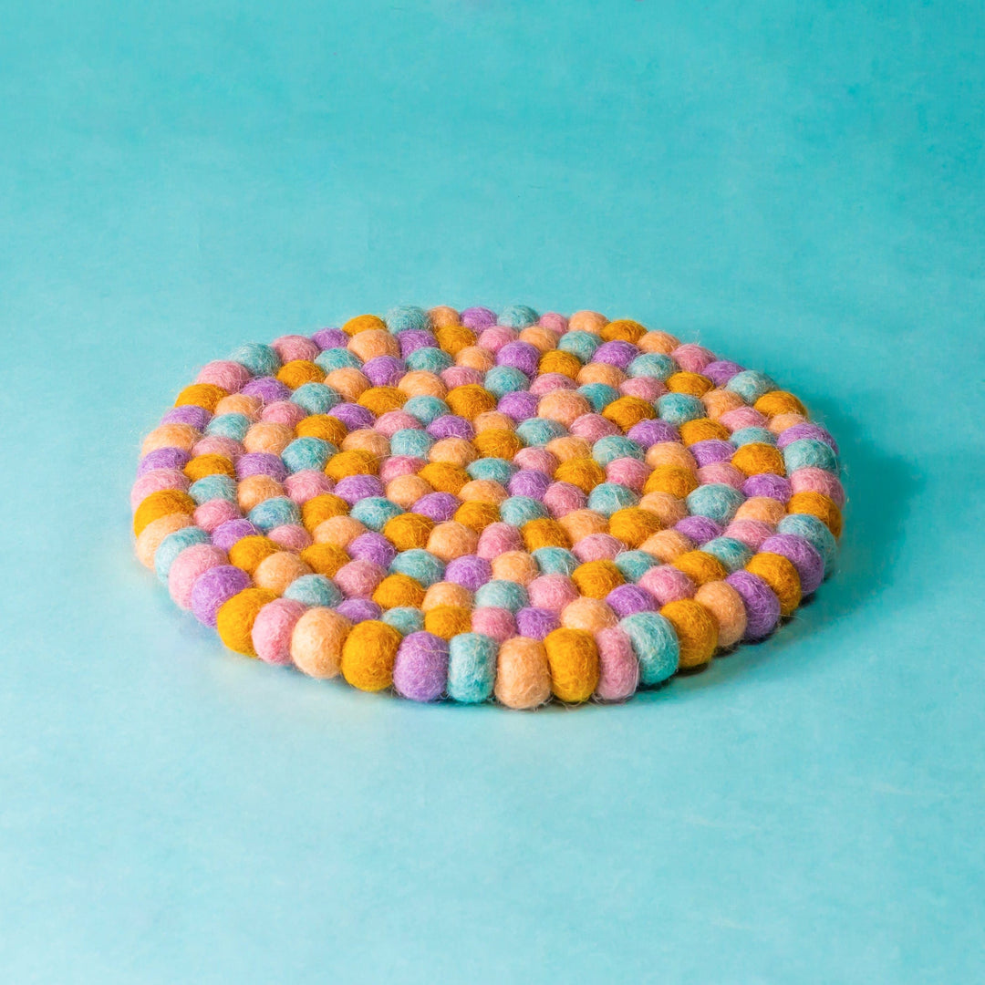 Felt Pom Pom Trivet - Springtime