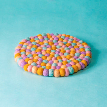 Felt Pom Pom Trivet - Springtime