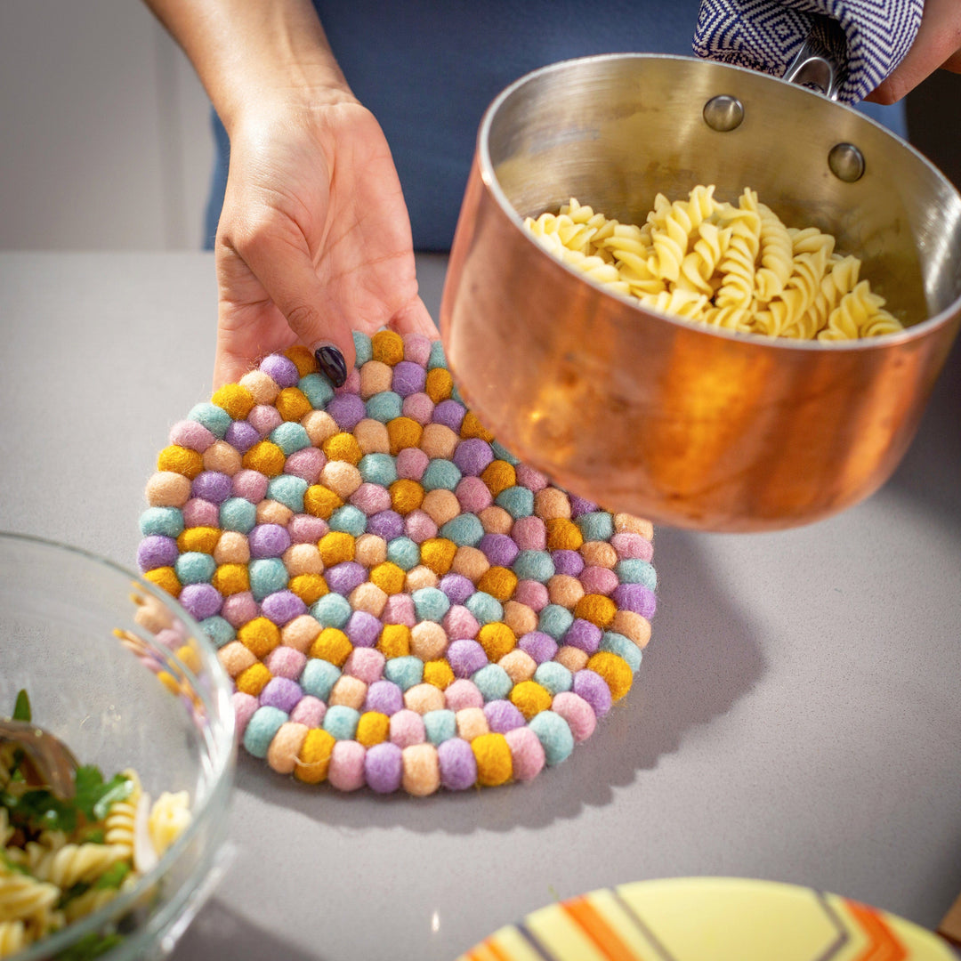 Felt Pom Pom Trivet - Springtime