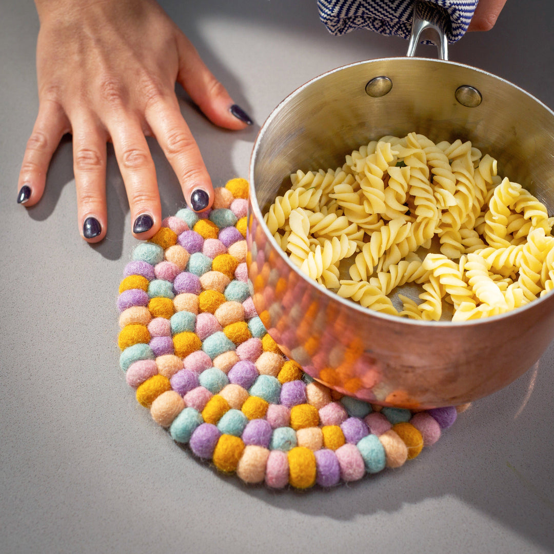 Felt Pom Pom Trivet - Springtime