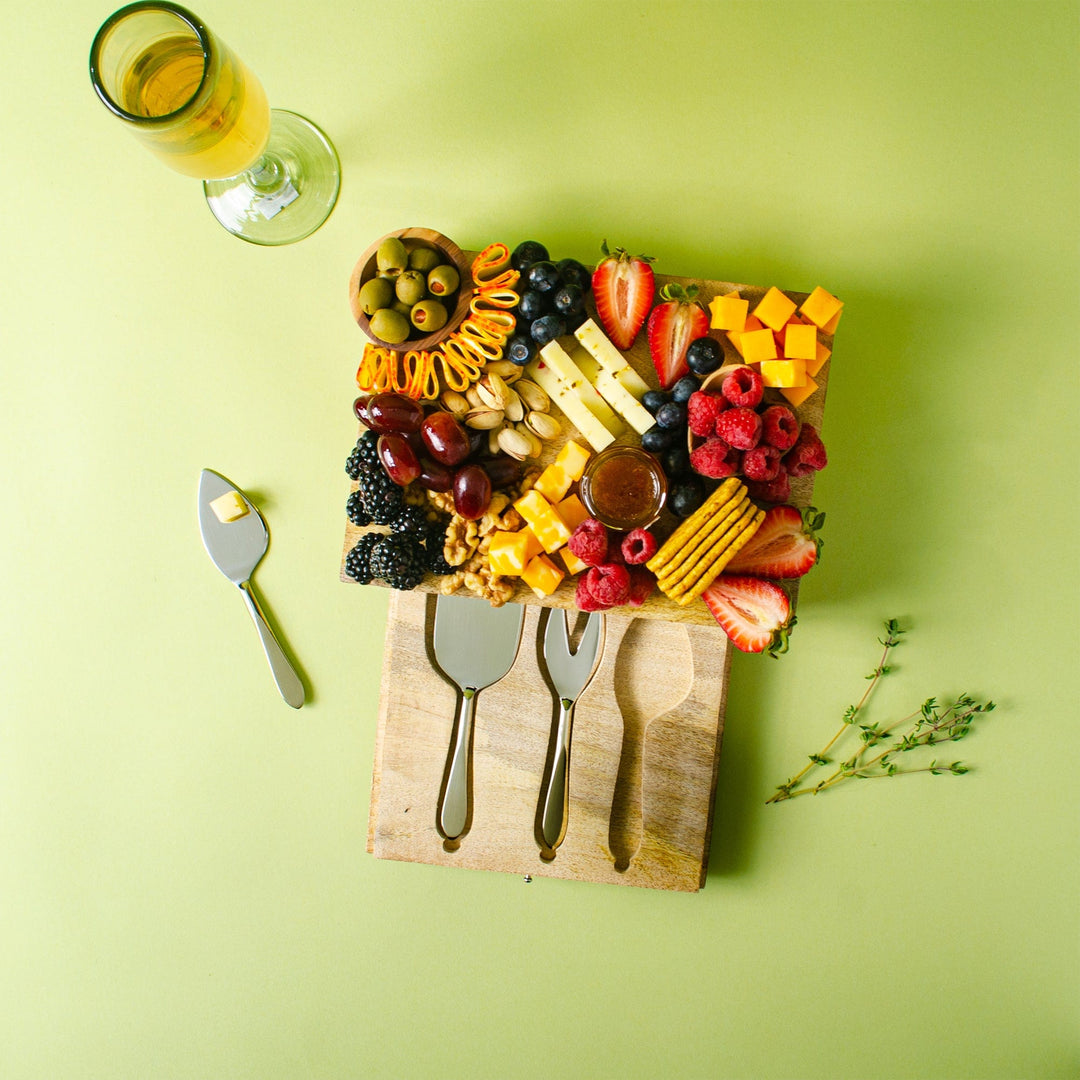 Charcuterie Board with Cheese Knives