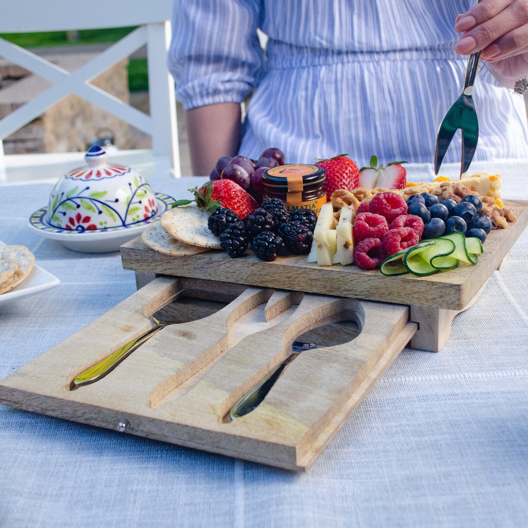 Charcuterie Board with Cheese Knives