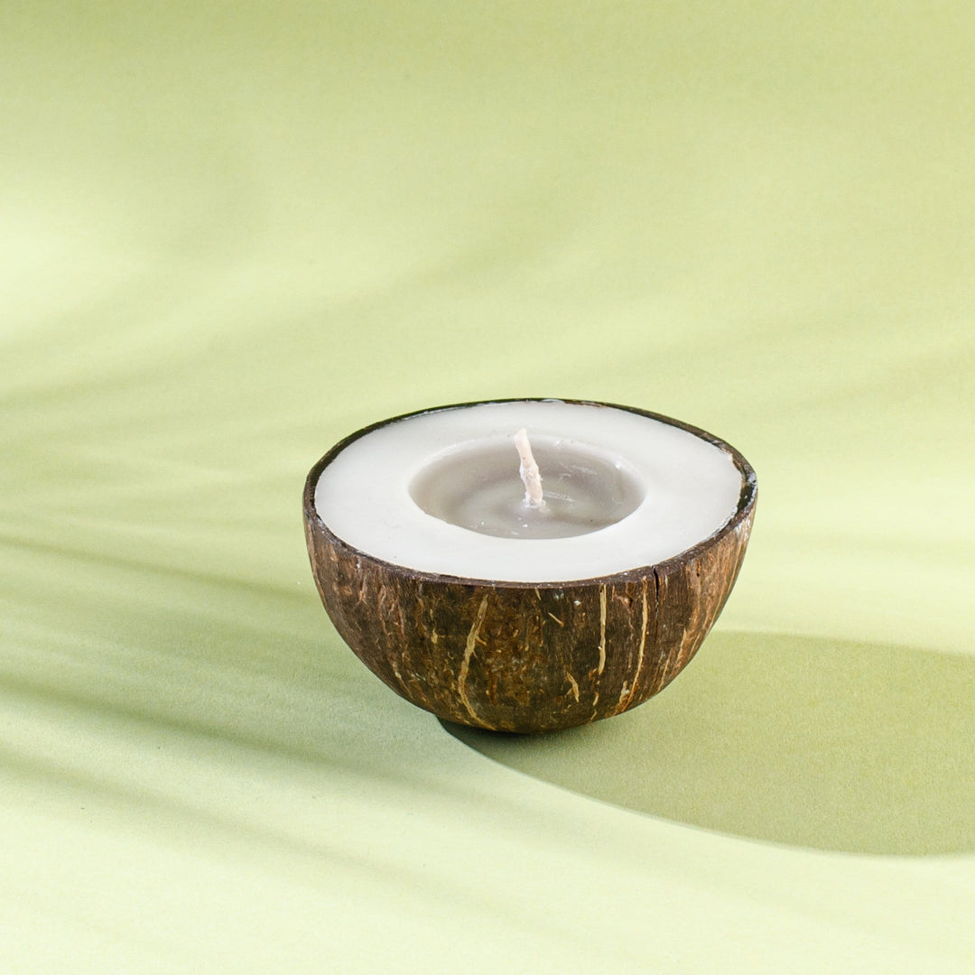 Coconut Shell Candle - Set of 2