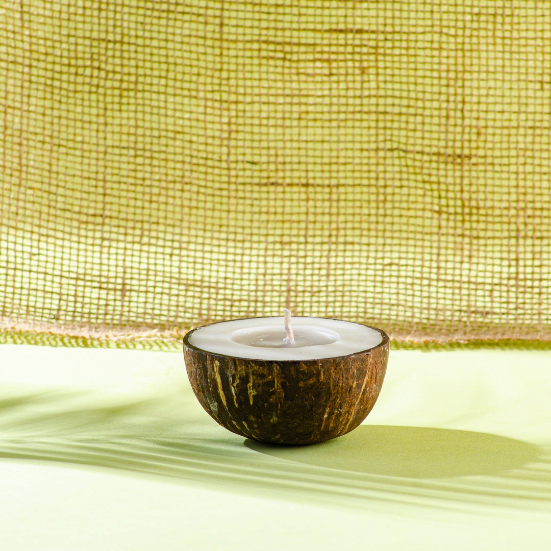 Coconut Shell Candle - Set of 2