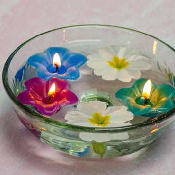 Floating Flower Candles - Set of 3 - Assorted