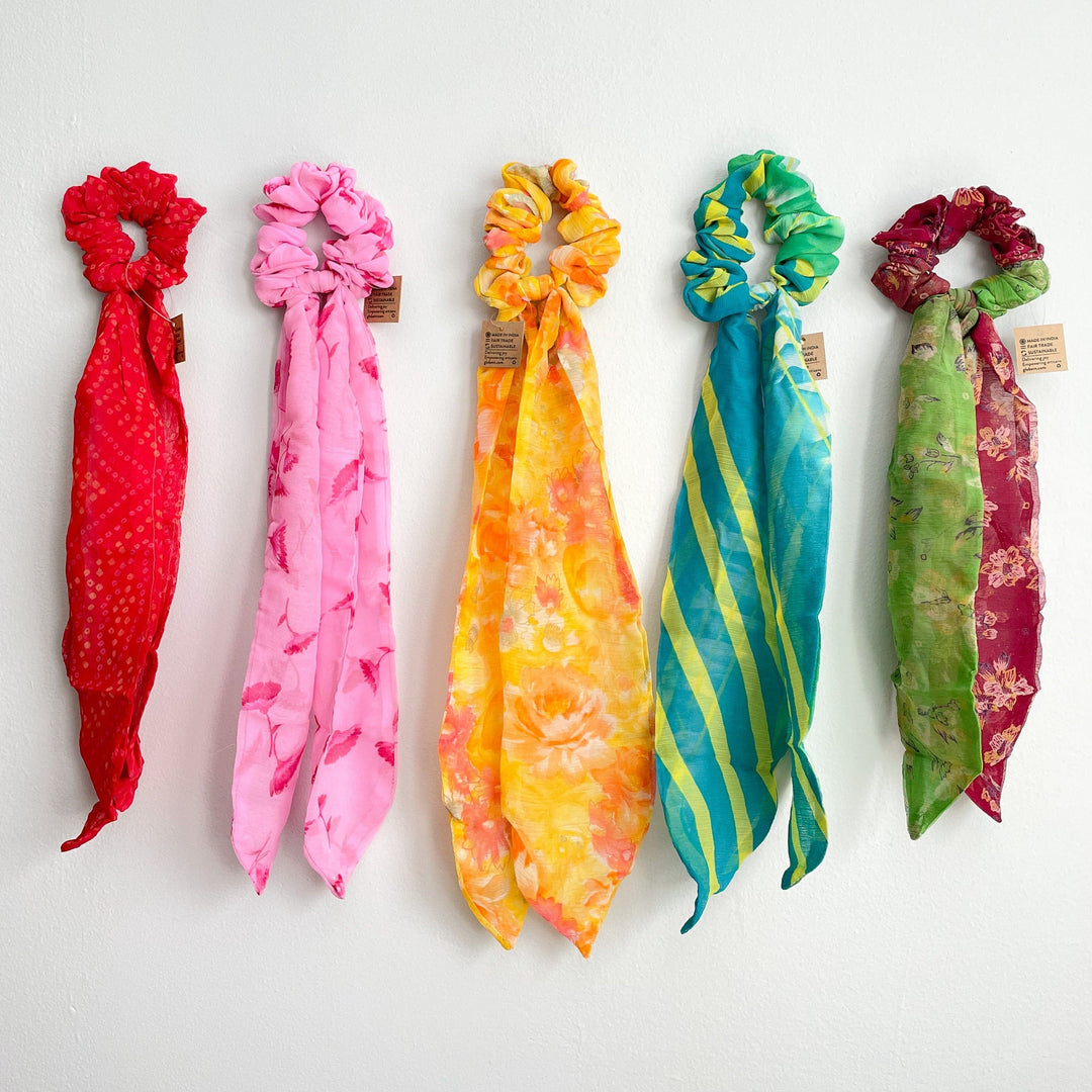 Sari Ribbon Bow Scrunchie - Assorted Colors