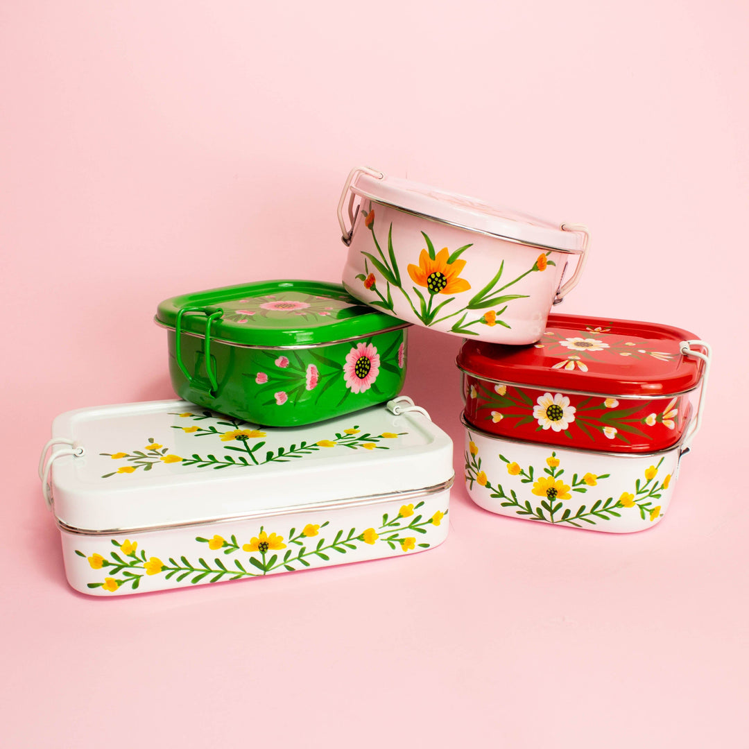 Round Tiffin - Pink Floral