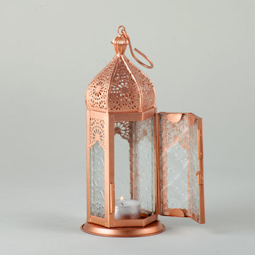Medium Hanging Lantern - Copper