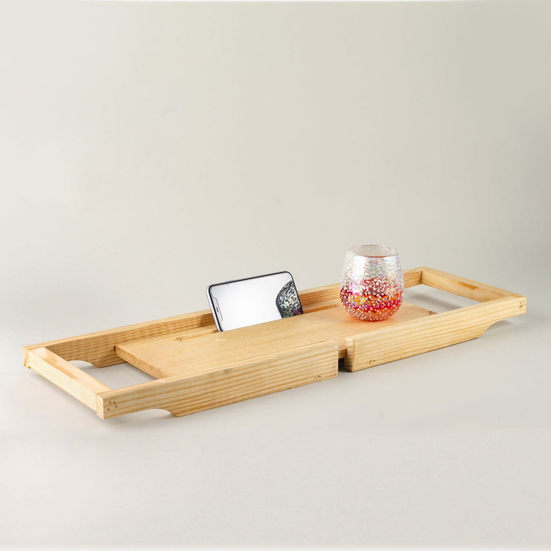 Pine Wood Bathtub Tray