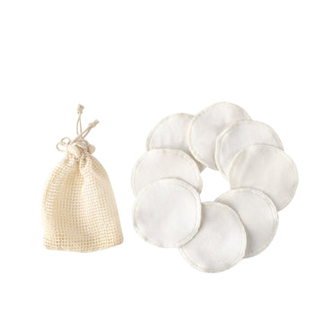 Reusable Cotton Rounds with Bag - Set of 8