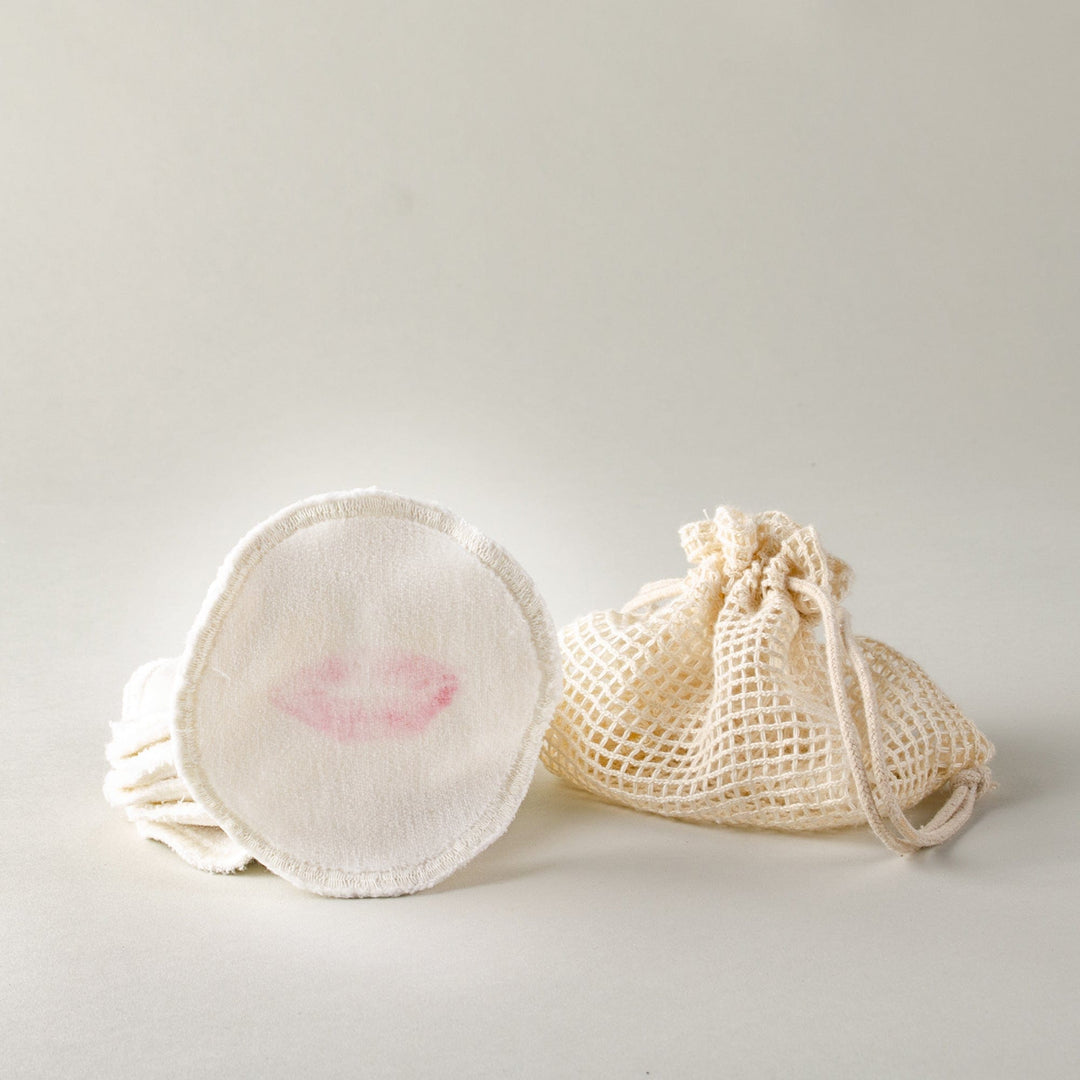 Reusable Cotton Rounds with Bag - Set of 8