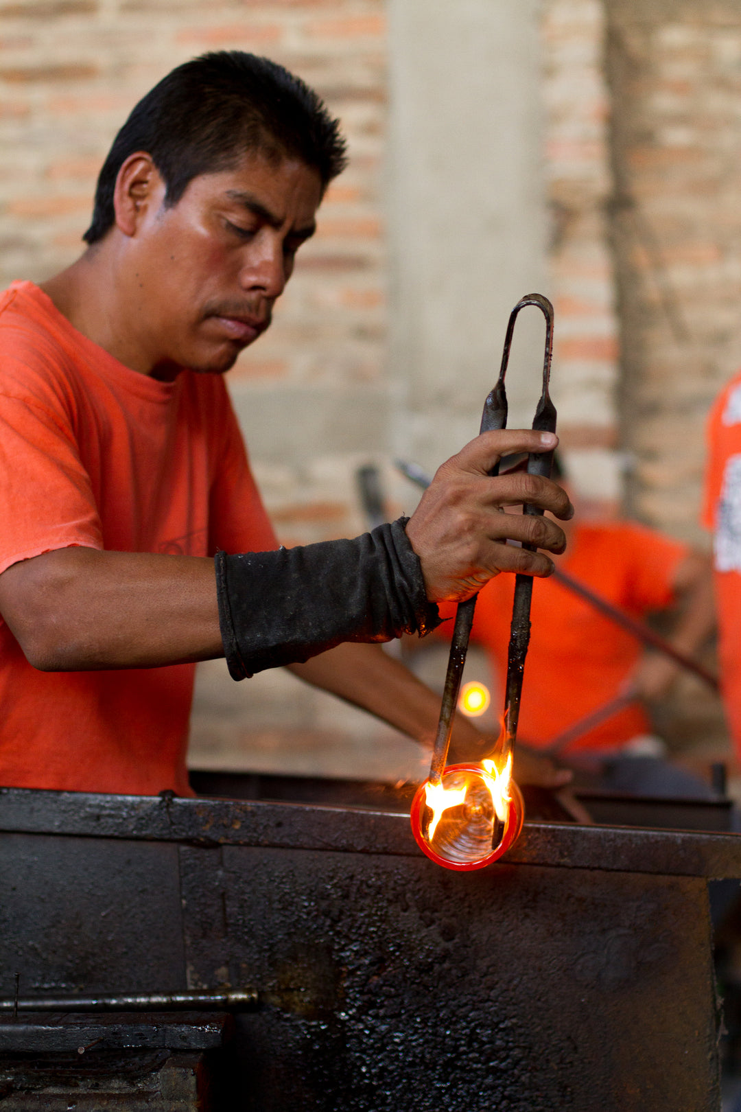 Artisan Crafted Recycled Handblown Blue Rim Beer Glasses - Cobalt Classics
