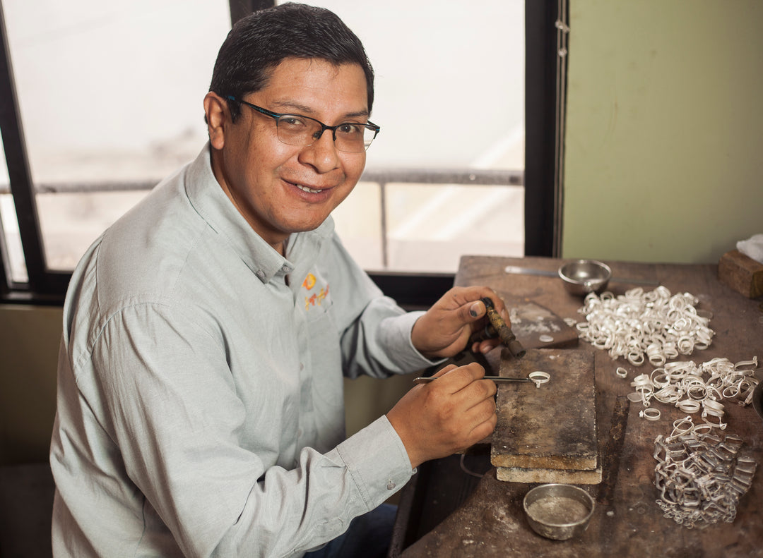 Sterling Silver and Fuchsia Leaf Dangle Earrings from Peru - Fuchsia Hydrangea