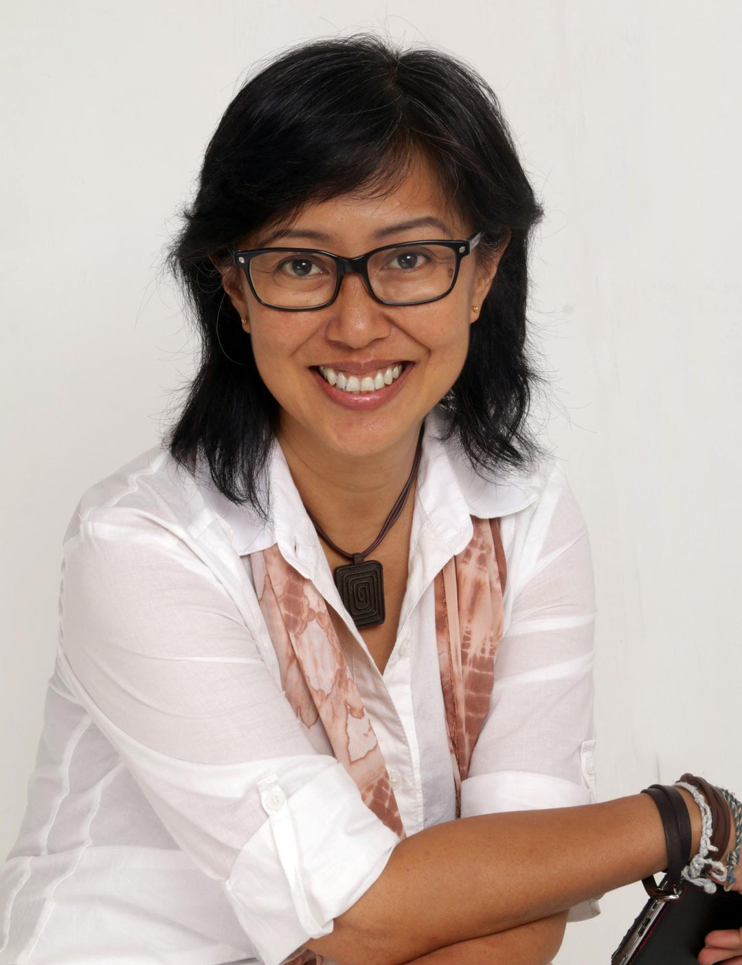 Blue Faux Leather and Cotton Clutch with Button Closure - The Lake