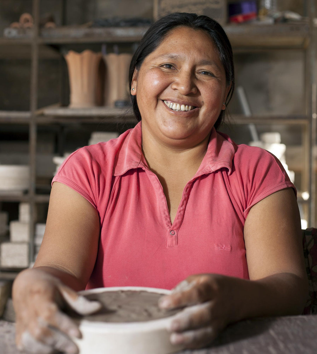 Christmas Reindeer Ceramic Wall Art Handcrafted in Peru - Dreamy Rudolph