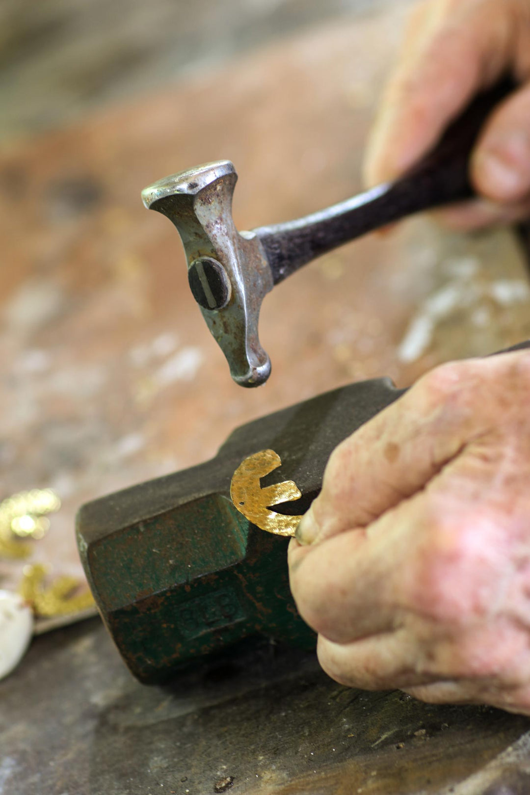 Modern Antiqued Brass Dangle Earrings from Bali - Antique Gateways